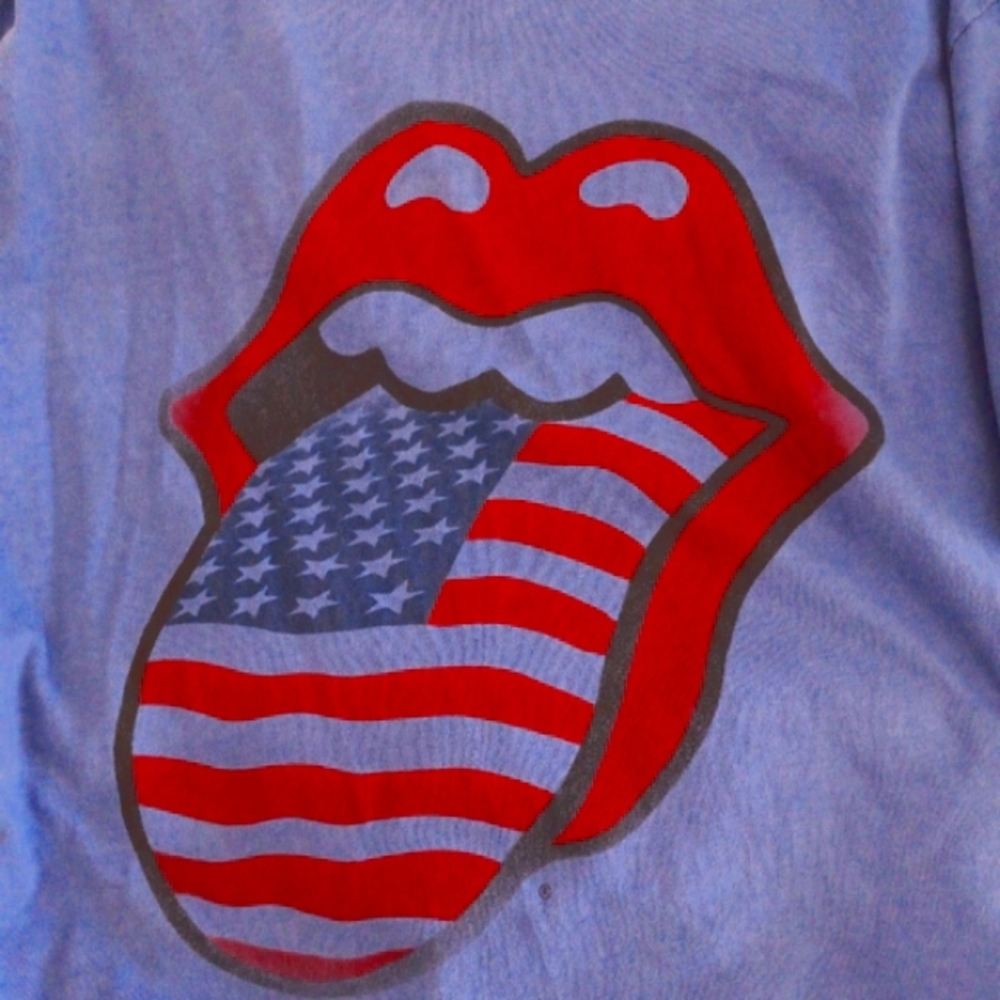 Rolling Stones American Flag Retro T Shirt Men's Size Small - Picture 3 of 4